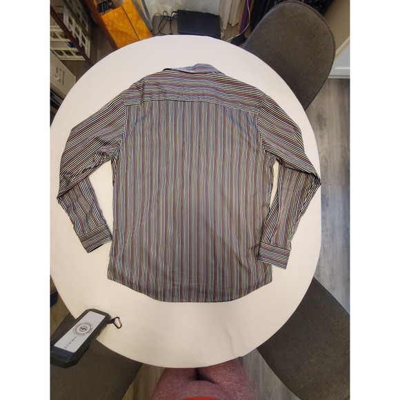 BUGATCHI MULTICOLORED STRIPED 100% COTTON SPORT SHIRT MINT COND. SZ XL - Picture 14 of 14